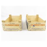 Set of Two Vintage Decorative Darling Clementine Boxes