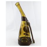 Vintage 1964 George Dickel Tennessee Commemorative Souvenir 1/4 Gal Whiskey Bottle with Leather Harness