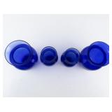 Group of 4 Cobalt Blue Vases.