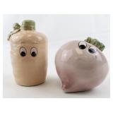 ENESCO 1992 Turnip & Carrot Salt & Pepper Shakers.