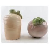 ENESCO 1992 Turnip & Carrot Salt & Pepper Shakers.