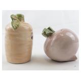 ENESCO 1992 Turnip & Carrot Salt & Pepper Shakers.