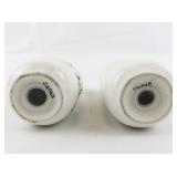 Vintage Porcelain Raised Roses Prayer Salt & Pepper Shakers