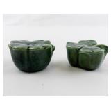 Vintage VALLONA STARR Four & Three Leaf Clovers Salt & Pepper Shakers. Circa 1950-53