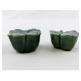 Vintage VALLONA STARR Four & Three Leaf Clovers Salt & Pepper Shakers. Circa 1950-53