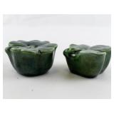 Vintage VALLONA STARR Four & Three Leaf Clovers Salt & Pepper Shakers. Circa 1950-53