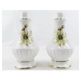 ROYAL TARA Thistle Salt & Pepper Shakers Irish Fine Bone China -Homemade in Galway Ireland