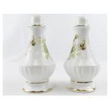 ROYAL TARA Thistle Salt & Pepper Shakers Irish Fine Bone China -Homemade in Galway Ireland