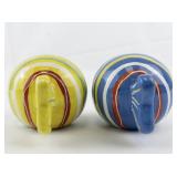 Blue, Green, & Yellow Fish Salt & Pepper Shakers.