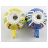 Blue, Green, & Yellow Fish Salt & Pepper Shakers.