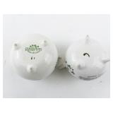 CARRIGALINE POTTERY CO. Fox Hunt & Fisherman Open Sugar Bowl & Creamer -Cork Ireland