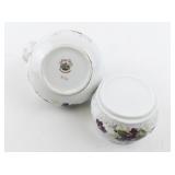 LEFTON Stacking Hand Painted Violet Teapot & Cup Set #958