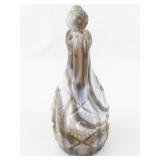 7" Beautiful IMPERIAL Opaque Pressed Caramel Brown & Butterscotch Slag Glass Cruet & Stopper