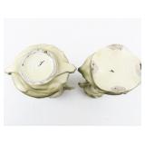 Set of Two Vintage 9" Royal Dux? Amphora Art Nouveau Floral Vases.