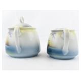 PK UNITY Nautical Porcelain Creamer & Sugar.