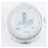 Royal Delft Delvert Green/White De Porceleyne Fles 6" Pitcher with Stopper.