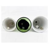 Group of Three Bells: Moser Bohemian Crystal Czechoslovakia Handmade Heavy Gold Glint Dinner Bell, BING & GRONDAHL Seagull Bell. & TREASURE MASTERS Angels Kissing Bell.