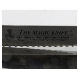 "The Magic Knife" Molybdenum Steel Bread Knife with Sleeve.