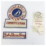 Minneapolis Aquatennial Committeeman Patch, Personalized Patch & Aqua Teens Host Pin/Ribbon