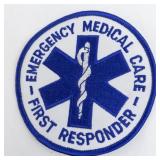 Emergency Medical Care -First Responder- Blue & White Patch