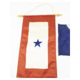 One Blue Star Active Service Military Double Sided Banner & US Coast Guard Auxiliary Flag