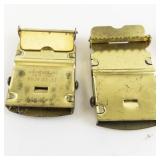 Group of Three US Army Solid Brass Belt Buckles.