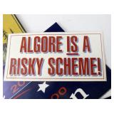 Political and Patriotic Lot - Sign, Bumper Stickers and flags