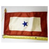 One Blue Star Active Service Military Double Sided Banner & US Coast Guard Auxiliary Flag