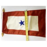 One Blue Star Active Service Military Double Sided Banner & US Coast Guard Auxiliary Flag