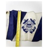 One Blue Star Active Service Military Double Sided Banner & US Coast Guard Auxiliary Flag