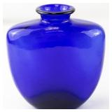 Cobalt Blue (Wiesenthalhütte ?) Glass Vase