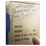 BERNINI FOUNTAINS Bronze-Colored Battery Operated Water Fountain Tower for Birdbath ***Never Used***