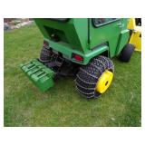 John Deere 420 Tractor, snowblower, mower, snow blade