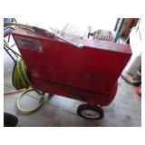 Red air compressor with Green hose