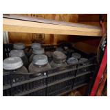 Vintage Canning Jars, and other jars in totes