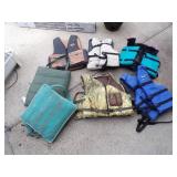 Life Jackets and boat cushions