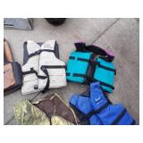 Life Jackets and boat cushions