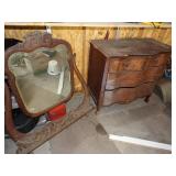 Vintage Dresser with Beveled Mirrow