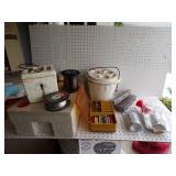 Air horn with refill, Bait Bucket - 3, Tackle box, Fishing line