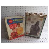 Vintage Microscope in metal box - Gilbert 13074 and Microscope in box