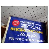 Vintage Microscope in metal box - Gilbert 13074 and Microscope in box