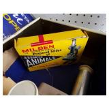 Vintage Microscope in metal box - Gilbert 13074 and Microscope in box