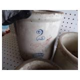 Vintage Stoneware crocks including Vintage Redwing #2