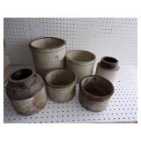 Vintage Stoneware crocks including Vintage Redwing #2