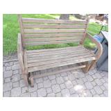 Wood Glider Bench