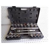 20 Piece Jumbo Socket Set with Case - Metric