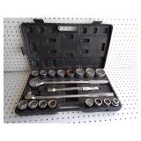 20 Piece Jumbo Socket Set with Case - Metric