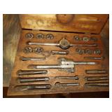 Vintage Tap and Die Set in Wood Case