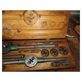 Vintage Large Tap and Die Set in Wood Case