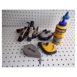 Clamps and Chalk Lines With Chalk